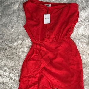 Showpo. One Shoulder Red Dress